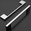 Amerdeco 10 Pack Polished Chrome Cabinet Pulls 5 Inch(128MM) Hole Centers Kitchen Cabinet Handles Cabinet Hardware Kitchen Handles for Cabinets Cupboard Handles Drawer Pulls ZH0060