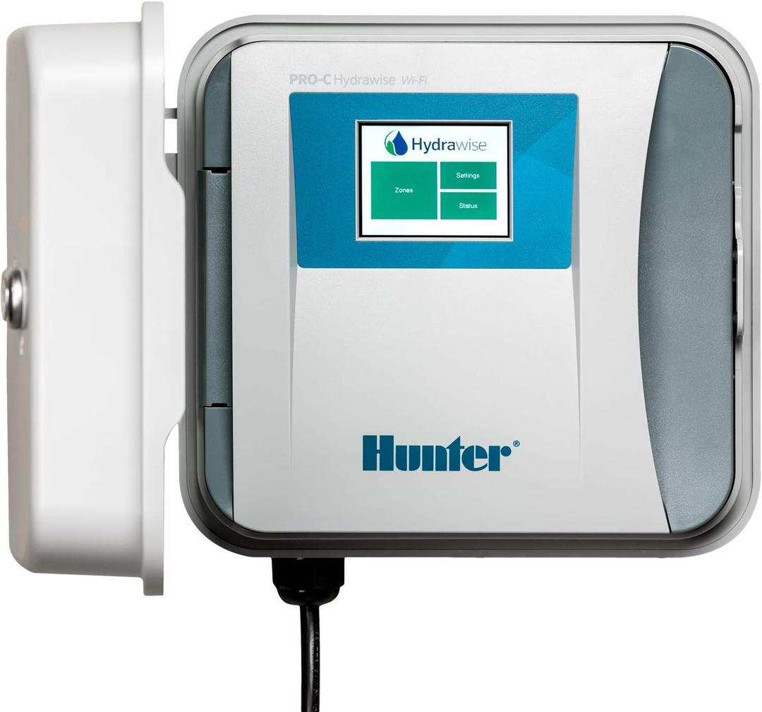 Hunter Hydrawise HPC400 Smart WiFi Irrigation Controller for Lawns and Gardens, 4 Zone, Expandable to 16 Zones, Weather Based, App Controlled Sprinkler System