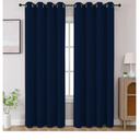 CUCRAF black e Blackout Curtains 84 inch Length 2 Panels Set, Room Darkening Drapes for Living Room Bedroom, Thermal Insulated Light Blocking Grommet Window Curtain (W52 x L84 Inch)