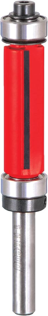 Freud 1/2" Top & Bottom Bearing Flush Trim Router Bit with Tico Hi-Density Carbide for Maximum Performance - Ideal for Template Work & Laminate Routing, 1/2" Diameter, 1/4" Shank, 2 Cutters - 50-501