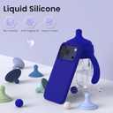 ORNARTO Compatible with iPhone 17 Pro Case 6.3", Slim Liquid Silicone 4 Layers Full Covered Soft Gel Rubber Shockproof Cover, Protective Phone Case for iPhone 17 Pro-Klein Blue