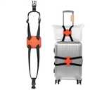 Luggage Straps ， Luggage add a Bag Strap，Travel Must Haves High Elastic Suitcase Adjustable Belt Bag Bungees with Buckles (Orange)