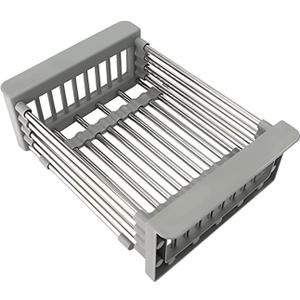 Adjustable Stainless Steel Kitchen Dish Drying Sink Rack Drain Strainer Basket (Small)