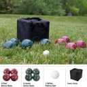 Trademark Games Bocce Ball Set Regulation Size - Lawn Game for Backyard or Beach - Includes Red and Green Bocce Balls, Pallino, and Carrying Case, 8.625x8.5x8.5