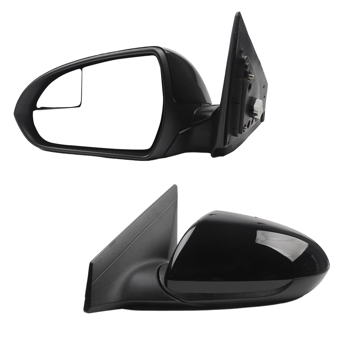 Dasbecan Left Driver Side Mirror Compatible with 2017-2020 Hyundai Elantra Door Mirror Manual Folding No heated Power Adjustment Glass Replace#87610F2260 HY1320224 Black Painted (3Pins)