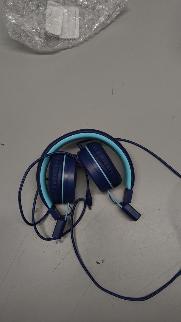 Upgrade USB Type C Kids Headphone for School, 94dB Safe Volume Limited, HD Stereo Sound, Foldable Lightweight On-Ear Headphones for Boys/Girls/Students/Tablet/Travel (Dark Blue)