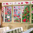 2 x AOWDIAO 9 Sheets Valentine's Day Window Clings Double-Sided Hearts Gnomes Valentines Decorations Supplies