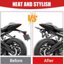Motorcycle License Plate Bracket for Street Triple 765 R 765 RS 2020 2021 2022 2023 2024 2025 2026, Fender Eliminator With LED Light, Motorcycle Tail Tidy License Plate Holder Mount