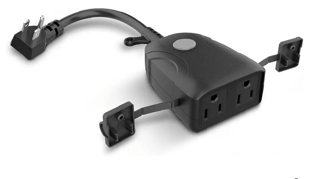 Feit Electric 120V 15A Smart Wifi Enabled Dual Outlet Wall Plug, Pack of 3, Black