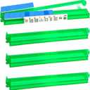 Mahjong Racks with Pushers Set of 4, All-in-one Integrated Tile Rack Combo, Premium Compact Plastic Mahjong Racks with Pushers for 166 PCS 1.2 Inch American Mahjong Tile, 17.8 x 3.1 x 1.2 inches