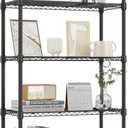 1250 lbs 5 Tier Shelf Metal Storage Shelves Shelving Wire Rack Heavy Duty Closet Organizers for Garage Kitchen Bathroom Laundry Black 13.8" D x 29.5" W x 59.5" H