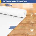 Vanhench White Wrapping Paper 17.5"x1200"(100'), Bulletin Board Easel Painting Drawing Banner Craft Kraft Paper Roll Kids Art Supplies, Chart Poster, Floor Covering Wedding Gift Wrap 80GSM 55LB
