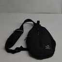 WATERFLY Crossbody Sling Backpack Sling Bag Travel Hiking Chest Bag Daypack (Black)