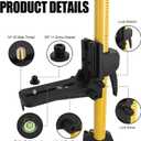 Telescoping Laser Level Pole with Tripod, 12Ft./3.7M Laser Level Tripod Include 1/4-Inch by 20-Inch Mount for Rotary and Line Laser Level, Laser Stand with 5/8-11 Threaded Adapter Laser