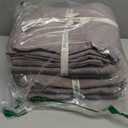 MooMee Bedding Sheet Set 100% Washed Cotton Linen Like Textured Breathable Durable Soft Comfy (Heathered Mauve Brown, Queen)