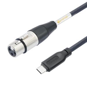 Devinal Upgrade XLR Female to USB C Cable, USB tyep-C to Female XLR Recording Cable Cord Connector Adapter Compatible with Microphone Smartphone or MacBook 1M (1M/3.3FT)