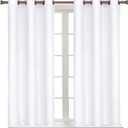BGment Room Darkening Curtains 54 Inches Long - Grommet Thermal Insulated Drapes Window Treatment Curtains for Bedroom, 2 Panels, 38 x 54 Inch, Pure White