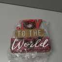 Christmas Decorations Indoor LED Lighted JOY Sign Wooden Merry Christmas Signs Farmhouse Wreath Block Rustic Holiday Decor Tabletop for Home, Tiered Tray, Shelf, Mantel