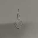 Thyle 24 Pieces Heart Glass Ornaments Heart Shape Spun Ornament Tree Hanging Ornament for Valentine's Day Anniversary Baby Shower Decorations(Transparent)