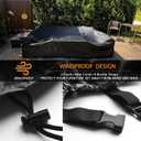 Patio Furniture Set Cover Outdoor Sectional Sofa Set Covers Outdoor Table and Chair Set Covers Water Resistant Large 315cm L x 160 cm W x 74 cm H, Rectangular 126" L x 63" W x 28" H, Black 420D