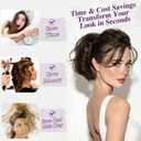 BARSDAR Claw Clip Short Human Hair Ponytail Extension - 8 Inch DIY Styles Claw Clip Real Hair Dark Brown Messy Bun Hairpieces for Women - Bendable Metals Short Natural Dark Brown Ponytail Daily