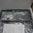 TFK 2 Tier Large Printer Stand with Storage, 20 x 20 Inches Under Desk Printer Table with Adjustable Shelf, Rolling Printers Cart with Wheels for Home Office, Fits Fax /3D Printer/Scanner, Black