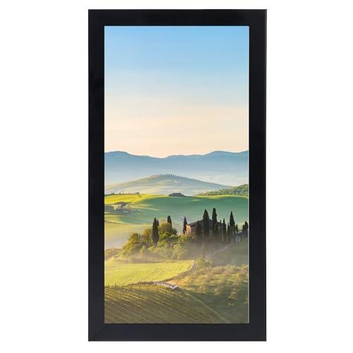 HUKONHEP 9x20 Black Picture Frames, Photos Frame with Plexiglass, Wall Gallery Photo Frames, Horizontal and Vertical for Wall Mounting, Home Office Decoration