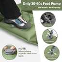 Sleeping Pad for Camping - 4 Thick Inflatable Camping Mat with Built-in Pump & Pillow, Ultralight Self Inflating Camping pad, Backpacking Sleeping Mat for Hiking, Tent, Traveling