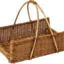 Creative Co-Op Decorative Handwoven Rattan Hanging Basket, Natural