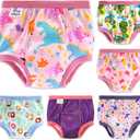 Max Shape 6 Packs of Potty Training Underwear for Girls with Supper Absorbent-Layer,Reusable Baby Toilet Training Pants Pink, 2 Years