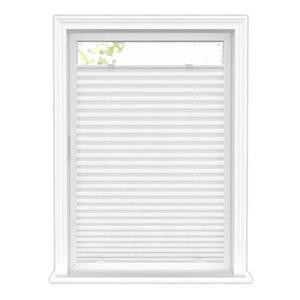 LazBlinds Tool-Free Cordless Pleated Shades with Suction Cups Light Filtering Top Down Bottom Up Pleated Blinds for Windows Size 31" W X 64" H, White