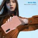 ZZXX for Samsung Galaxy A26 Wallet Case with [RFID Blocking] Card Slot Stand Strong Magnetic Leather Flip Fold Protective Phone Case for Samsung Galaxy A26 Case Wallet(Rose Gold-6.7 inch)