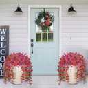 Hrobek Fake Artificial Hanging UV Resistant Flowers for Outdoors Decoration | 2 PCS Faux Flowers for Outdoor Planters, Fake Plants Look Real Daisy No Fade Decor for Porch Home Patio Balcony and Yard