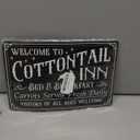 Welcome To Cottontail Inn Bed And Breakfast Tin Sign Easter Vintage Metal Signs Funny Rabbit Decor Signs Spring Egg Bouquet Chick Wall Art Decor For Home Farm Farmhouse Easter Party 5.5x8 Inch (P2)