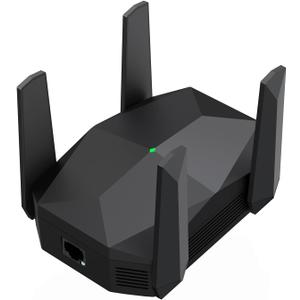 2025 AX3000 WiFi 6 Range Extender, WiFi Extender Signal Booster with Gigabit Ethernet Port, Dual Band (2.4G&5.8G) WiFi Repeater Cover up to 13888sp.ft, Faster Speed and Wider Cover, Quick Setup (Black)