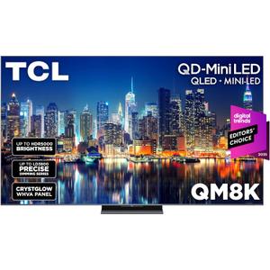 TCL 75 Inch Class QM8K Series | Mini LED QLED 4K HDR | 75QM8K, 2025 Model | 120HZ-144HZ Anti Reflective Wide Angle Screen Smart Google TV Dolby Atmos | Voice Remote Alexa Gaming Streaming Television