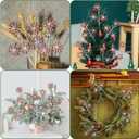 Weysat 12 Pcs Gingerbread Picks for Christmas Tree Gingerbread Christmas Decorations Xmas Tree Topper Sprays Ornament for Vase Filler Craft Holiday Indoor Party Decorations