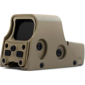 Holographic Sight 551 552 553 556 558 Red Green Dot Holo Sight Metal Scope 10 Levels Brightness Adjustment Holographic Sight (Tan)