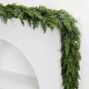 Norfolk Pine Garland, 6FT Green Cedar Realistic for Outdoor Mantle Tabletop Stairs Railing
