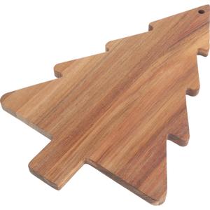 Amosfun Christmas Tree Charcuterie Board Xmas Cutting Board Fruit Tray Wooden Cheese Appetizer Tray Sushi Serving 9.5 x 15 Inch