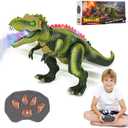 Remote Control Dinosaur Toys for Kids 3-5-7, Upgraded T Rex Dinosaur Toys with Changing Light, 7 Color Spray & Realistic Roars, RC Walking Dinosaur Robot 4-7, Birthday Gifts Toys for Kids Boys 3+
