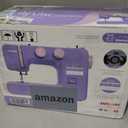 Janome Lovely Lilac Easy-to-Use Sewing Machine with Interior Metal Frame, Bobbin Diagram, Tutorial Videos, Made with Beginners in Mind for Garments, Patchwork, Light Quilting, Product Dimensions 7"D x 16"W x 12"H