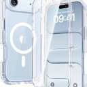 Diaclara Magnetic Designed for iPhone Air Case Full Body Bumper,[Compatible with MagSafe] Military Drop Proof Cover with Built-in Touch Sensitive Anti-Scratch Screen Protector for iPhone 17 Air Clear