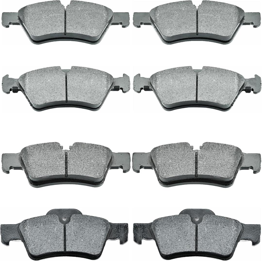 Front & Rear Ceramic Disc Brake Pads for 2006-2013 Mercedes-Benz GL320 GL350 GL450 GL550 ML320 ML350 ML450 ML500 ML550 R320 R350 R500 (D1122 D1123)