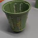 SUSTEAS Rotary Cheese Grater with Handle - Vegetable Shredder with 5 Well-designed Blades & Strong Suction Base,Round Mandoline Slicer & Food Chopper for Kitchen,with Blade Storage Box(Retro Green)