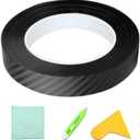 Carbon Fiber Vinyl Wrap for Cars Door Protector Edge Guards 0.5mm Thick 33ft Length Multi Width Options Universal Fit Hood Trunk Dashboard Motorcycle More (1.2In x 33Ft)