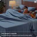 Bedsure King Size Sheets Set, Cooling Sheets for Hot Sleepers, Rayon Derived from Bamboo, PureWoven, Breathable & Soft, Deep Pocket Up to 16 Inches, Hotel Luxury Silky Bedding, Dusty Blue