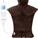 RENPHO Heating Pad for Back Pain Relief, Father's Day & Birthday Gifts for Her Him Women Men, Electric Heat Pad for Neck and Shoulder, FSA HSA Eligible, Fast Heating, ETL Certified, 24"x33", Brown
