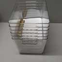 YIHONG 6 Pack Clear Pantry Organizer Bins, Plastic Containers with Handle for Kitchen,Freezer,Cabinet,Closet,Bathroom Under Sink Storage (L(11.2"L x 7.5"W x 6"H))