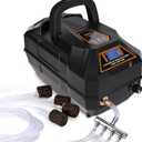 hygger Rechargeable Aquarium Pond Air Pump, Powerful Quiet Commercial Tank Air Pump with Hose Air Stone Check Valve Adjustable Flow Diverter Valve for Fishing Yacht/Power Outages/Hydroponic (238GPH(15L/Min))